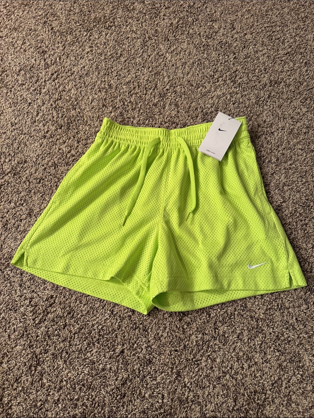 Nike Women’s Dri-Fit Neon Yellow-Green Shorts